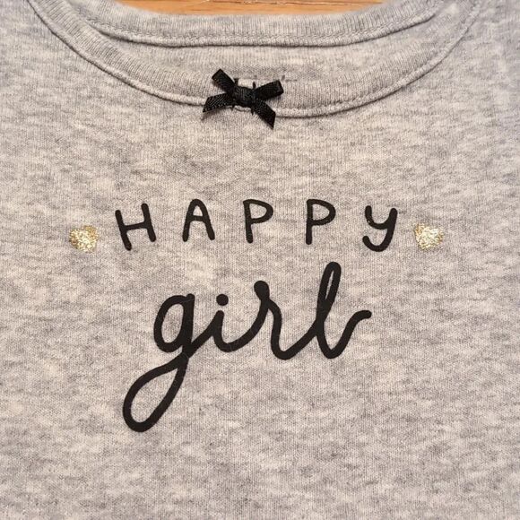 Carter's 9 Month Baby Short Sleeve Onesies Black White Gold - Picture 5 of 13